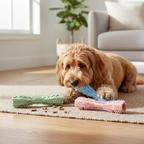 AI Photoshoot — Dog Toothbrush Durable Dog Chew Toy Stick Soft Rubber Tooth Cleaning Point Massage Toothpaste Pet Toothbrush Molar Pet Supplies lifestyle cover