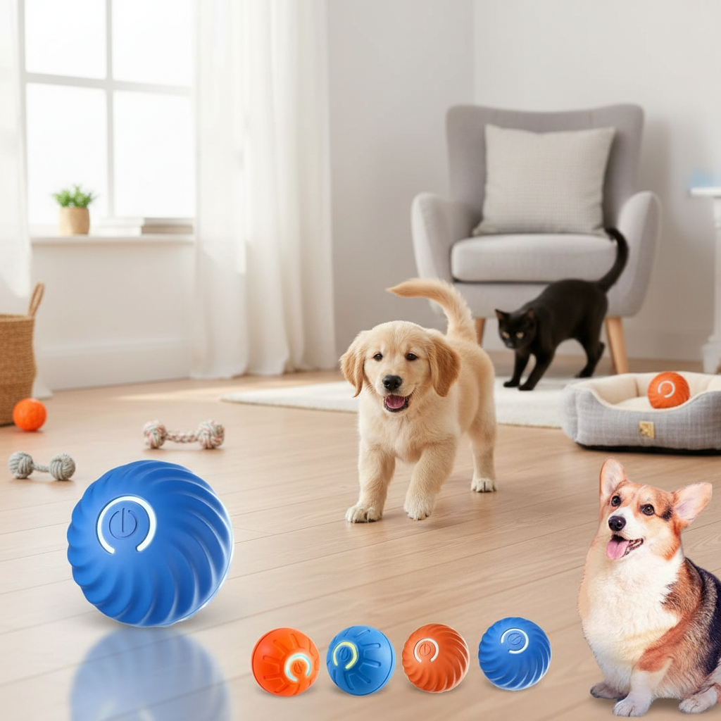 AI Photoshoot — New Smart Pet Toy Ball Electric Interactive Game Automatic  Jumping Rolling Ball Rechargeable Moving Puppy Cat Entertainment Toy lifestyle cover